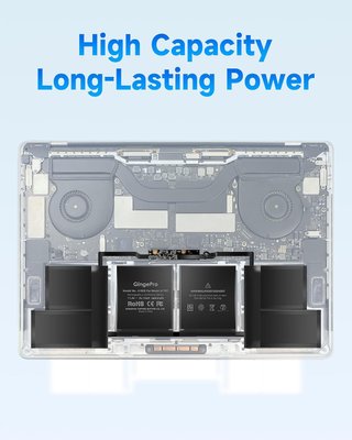 GINGEPRO Batería A1820 6680mAh MacBook Pro A1707