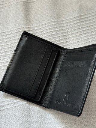 Cartera Billetera Negra y Gris