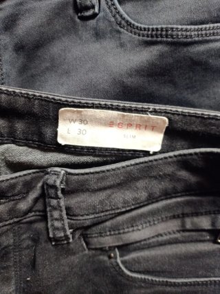 ✅3 UD PANTALONES LARGOS NEGROS. W 30 L 30.