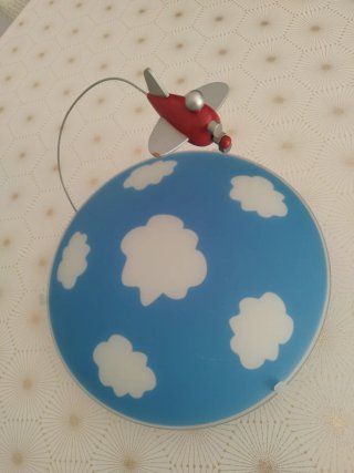 Lámpara Infantil Cohete Azul y Rojo