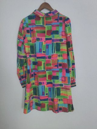 Vestido manga larga estampado