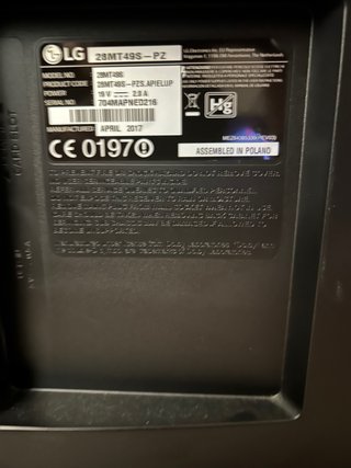 Smart TV LG 28” (Modelo 28MT49S) + Mando Original