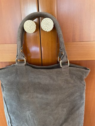 Bolso ante flecos marrón