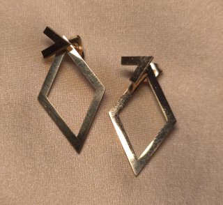 Orecchini geometrici placcati oro 18K