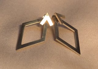 Orecchini geometrici placcati oro 18K