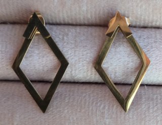 Orecchini geometrici placcati oro 18K