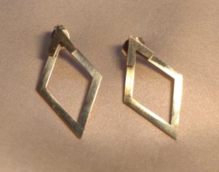 Orecchini geometrici placcati oro 18K