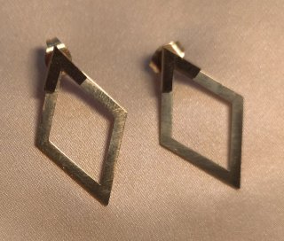 Orecchini geometrici placcati oro 18K