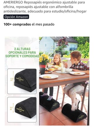 Reposapiés ergonómico AmeriErgo negro