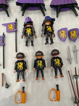 Playmobil Lote Caballeros Dragón Amarillo 3669