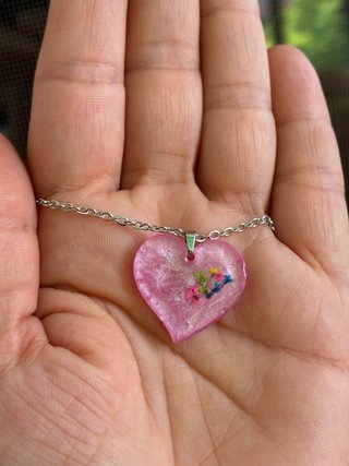Conjunto Corazón Flores Artesanal
