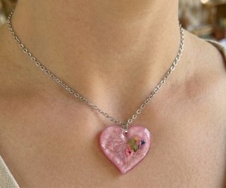Conjunto Corazón Flores Artesanal