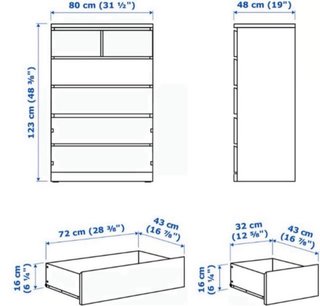 Cómoda de madera IKEA
