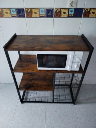 Estantería cocina madera y metal