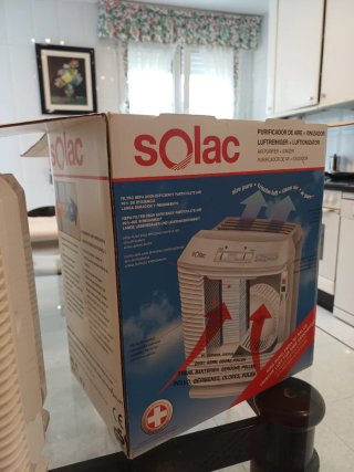 Purificador de aire Solac con ionizador. NUEVO
