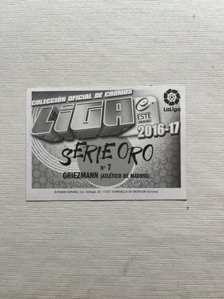 Carta Griezmann Panini Serie Oro Firmata