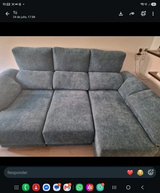 Chaiselongue 3 posti 2,45m blu