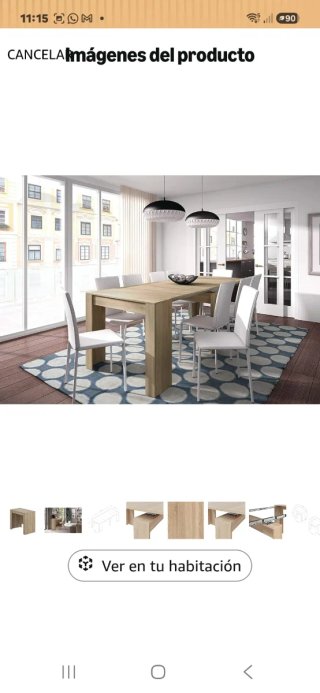 Mesa extensible comedor madera