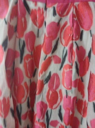 Vestido fiesta estampado tulipanes