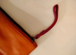 Neceser/Cartera Piel Fucsia-Naranja