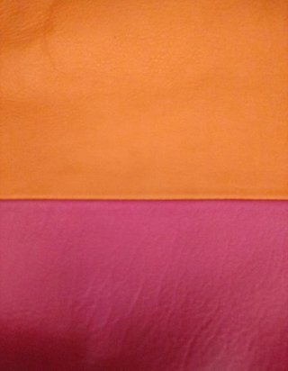 Neceser/Cartera Piel Fucsia-Naranja