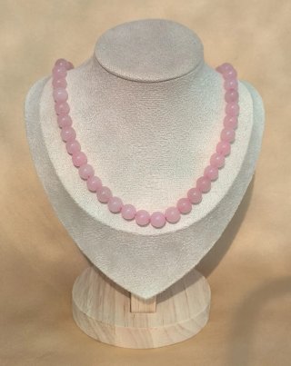 Collana Quarzo Rosa Naturale Donna