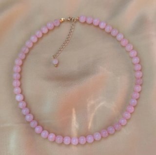 Collana Quarzo Rosa Naturale Donna
