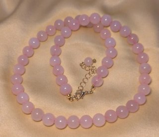 Collana Quarzo Rosa Naturale Donna