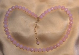 Collana Quarzo Rosa Naturale Donna