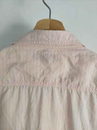 Camisa Mango rosa textura  rayas