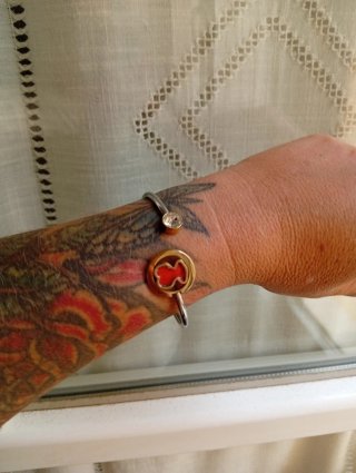 Pulsera Tous Oso Rojo y Circonita