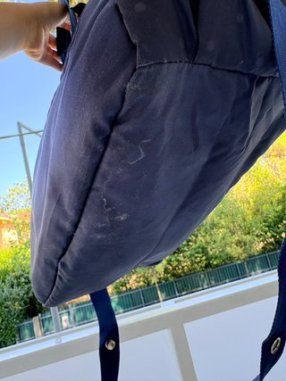 Borsa passeggino Fissan blu pois
