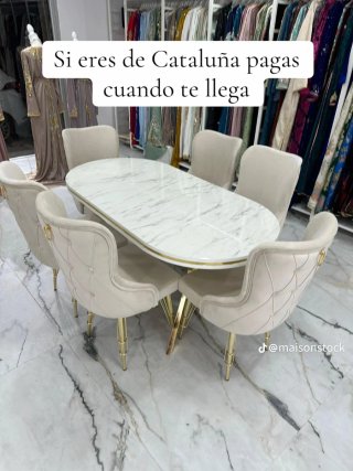 Mesa turca + 6 sillas nuevas 549€