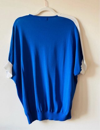 Jersey Roberto Verino Azul y Blanca Talla L Nuevo