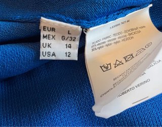Jersey Roberto Verino Azul y Blanca Talla L Nuevo