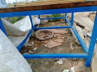 Mesa de hierro y madera ? Largo 2x1ancho muy dura