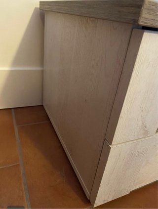 Mesita de noche madera y metal