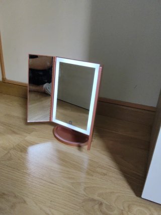 Espejo Tocador con Luz Rosa