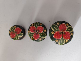 Joyeros madera pintados a mano fresas