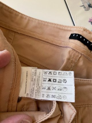 Pantalón Sisley beige/rosa Talla S
