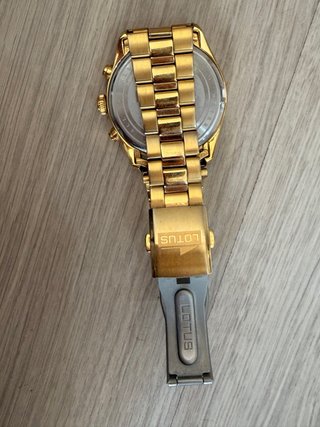 Reloj Lotus Dorado Esfera Verde Cronógrafo
