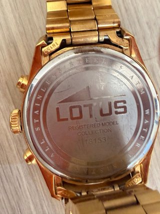 Reloj Lotus Dorado Esfera Verde Cronógrafo