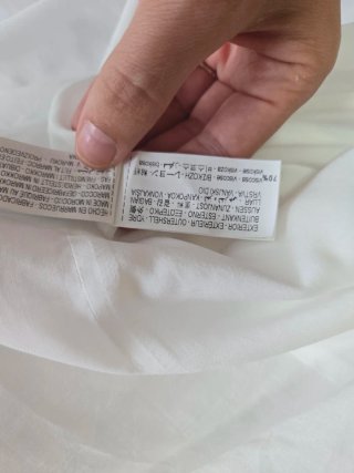 Vestido blanco con encaje lino viscosa Zara
