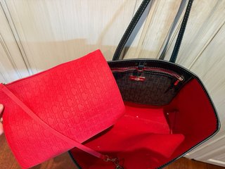 Bolso Carolina Herrera CH Marrón y Rojo Nuevo