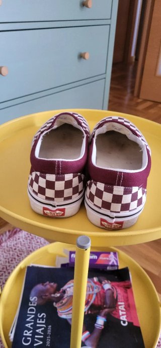 Vans Slip-On Cuadros Granate Talla 46
