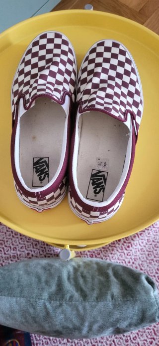 Vans Slip-On Cuadros Granate Talla 46