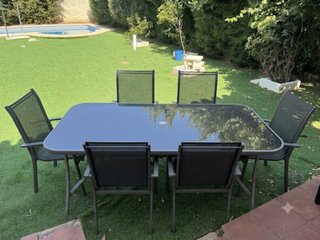 Mesa y 6 Sillas de Jardín