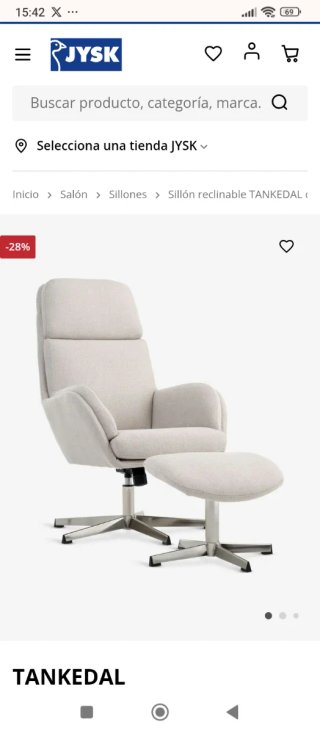 Sillón reclinable JYSK con reposapiés