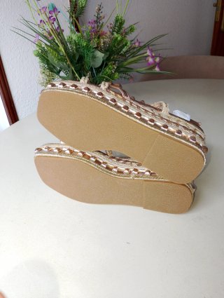 Sandalias Alma en Pena T39 Oro Rosa