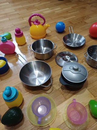 Set Cocinitas Juguete Utensilios y Comida